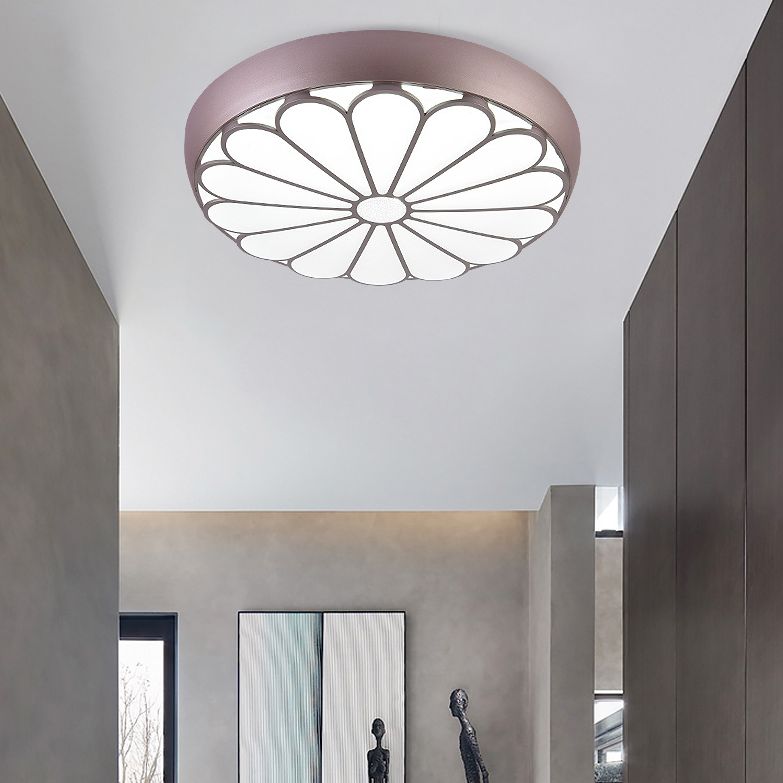 Bloemen metalen ronde inbouw plafondlamp moderne stijl LED inbouwverlichting voor slaapkamer