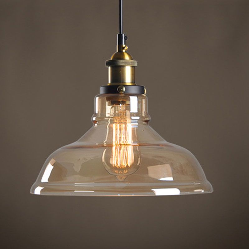 1 Light Pendant Lamp with Lucency Glass Modern Suspension Lighting Fixture