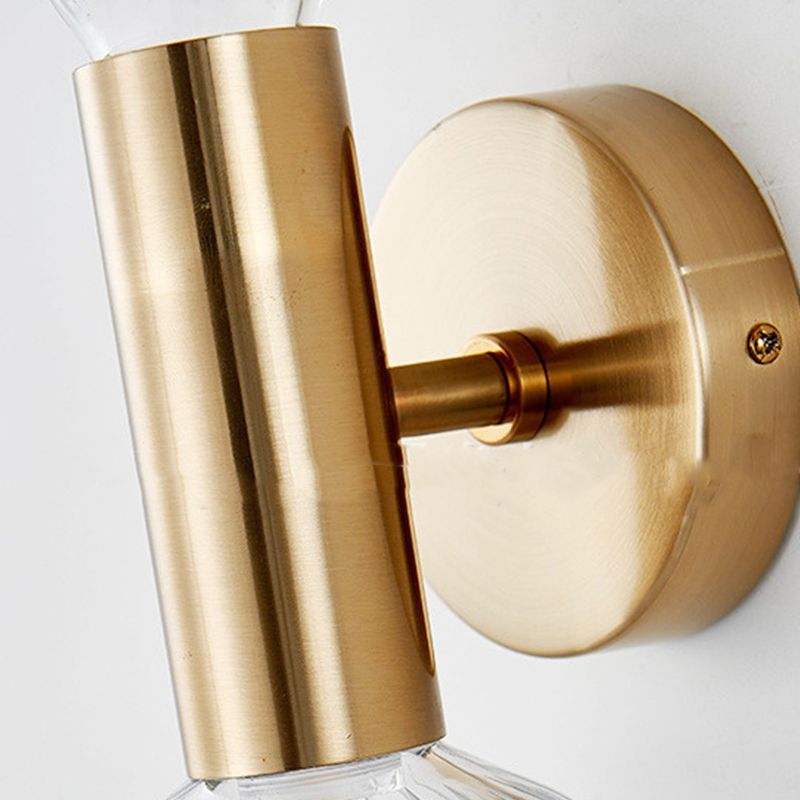 1 Light Cylinder Wall Lighting Fixtures Modern Style Glass Wall Mounted Lamps