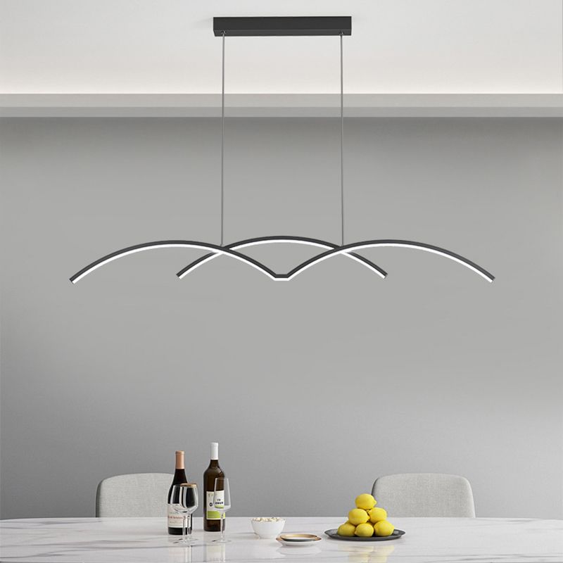 Linear Island Lights Modern Kitchen Island Lighting Metal 2 Light Island Pendant Lights