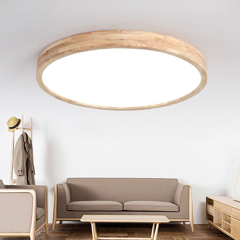 Lámpara de techo empotrada moderna, lámpara empotrada de madera