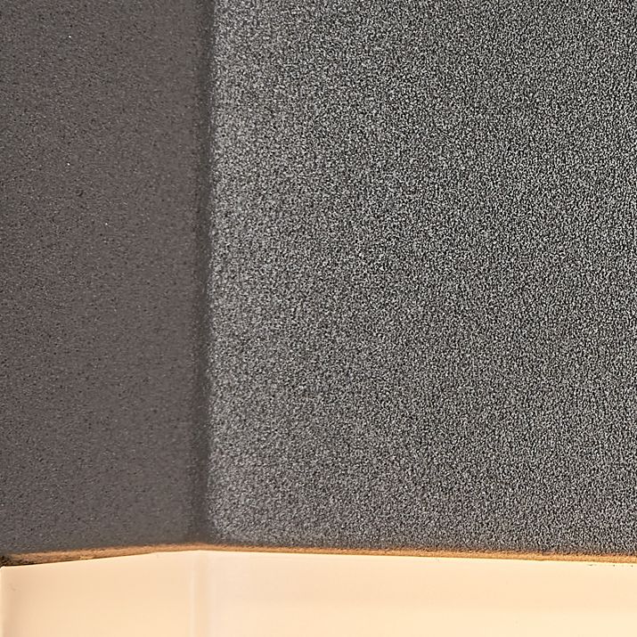 Black Modern Metal Wall Sconce Rectangle Shape Wall Light with Acrylic Shade for Courtyard