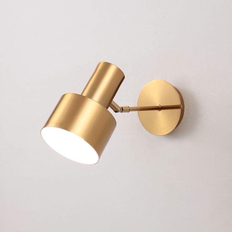 Postmodern Geometric Sconce Lighting Metallic 1 Head Bedroom Reading Wall Light in Brass