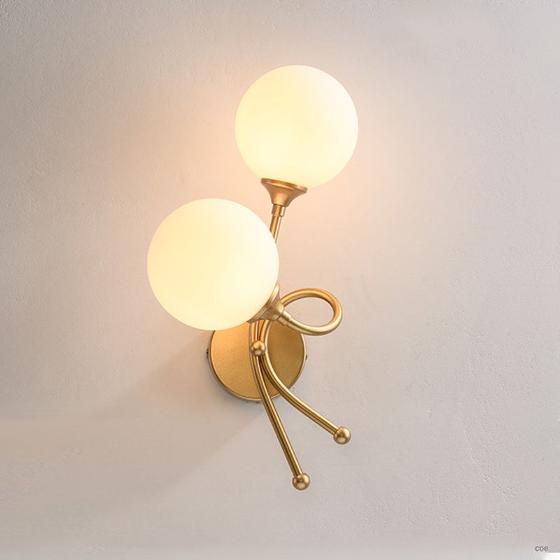 Chambre à coucher simple luminaires d'éclairage en verre blanc éclairage mural