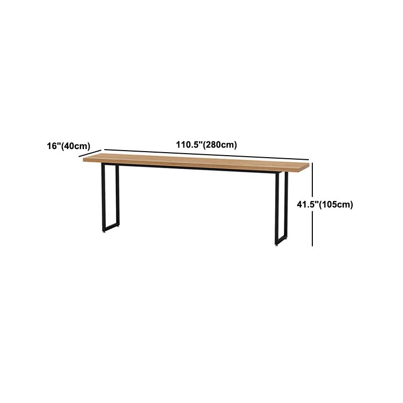 Solid Wood Pub Table Bar Height Industrial Rectangle Bar Table for Breakroom