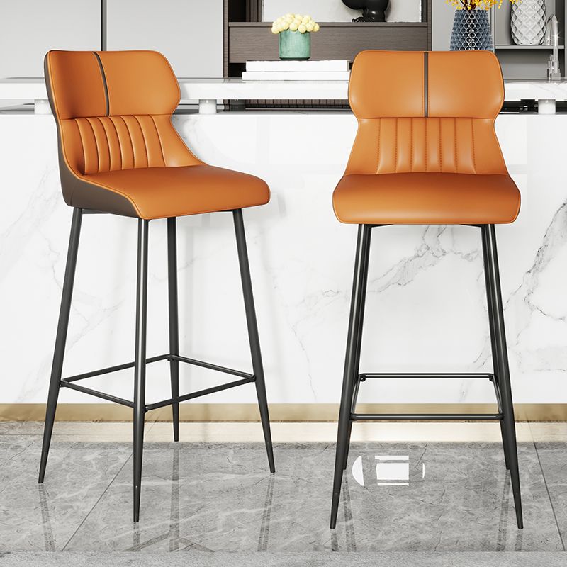 Modern Leather Bar Stool Upholstered Counter Stool for Bristol