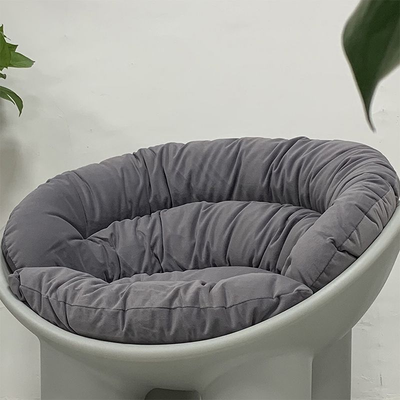 Modern Armless PP Accent Chair Bowl Shape Elephant Legs Papasan Chair