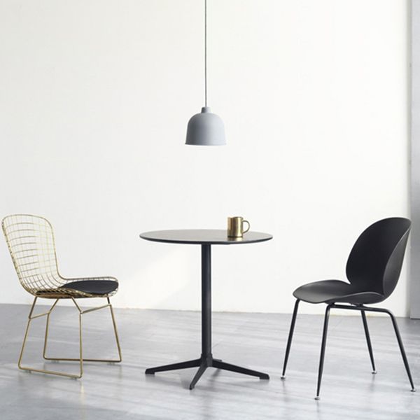 Metaal traditionele luxe ronde eettafel vervaardigd houten binnen tafel voor keuken