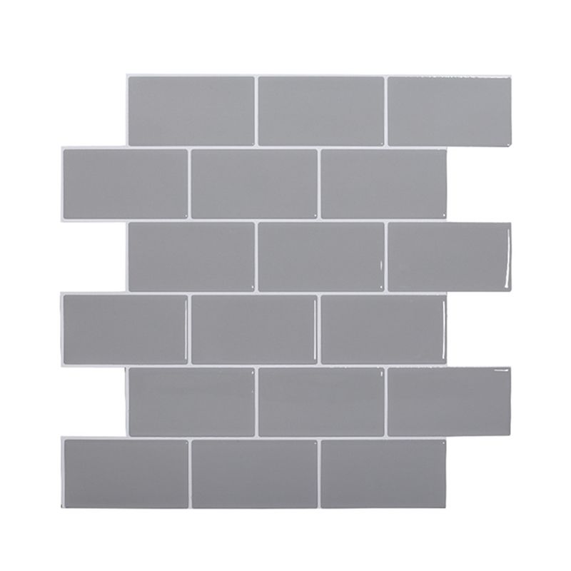 Grey Brick Wallpaper Panels Self-Sticking Country Bathroom Wall Covering, 12' L x 12" W