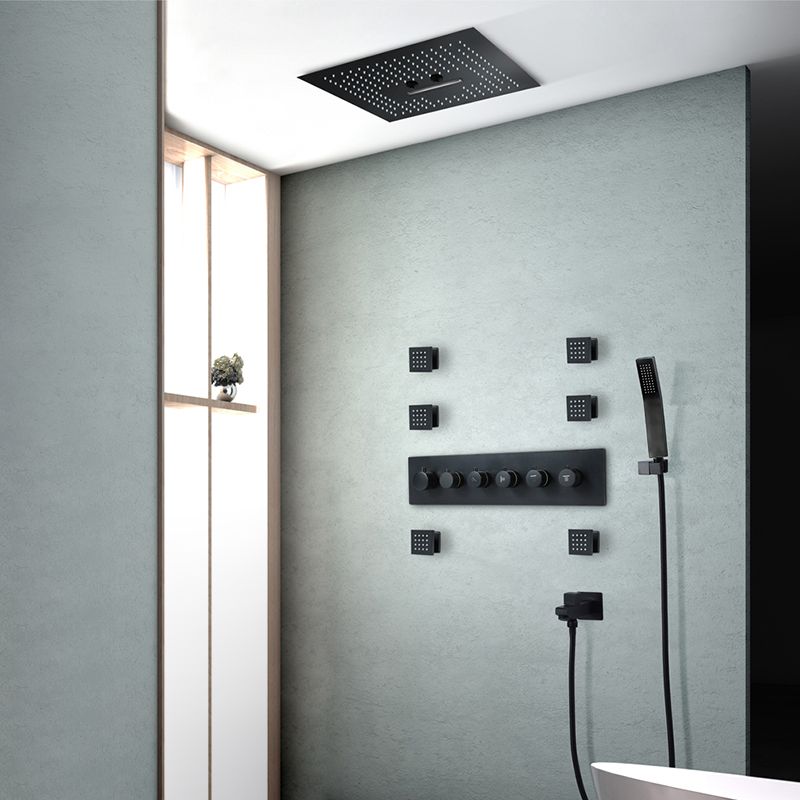 Modern Shower System Brass Temperature Control Ceiling Mounted Shower Trim