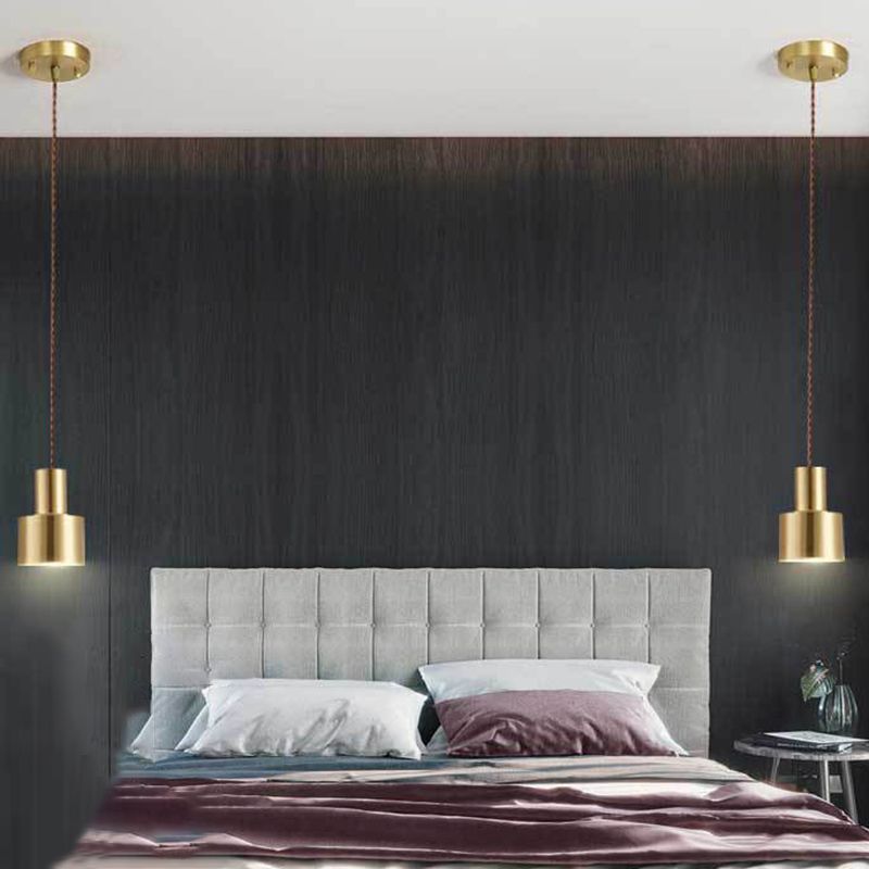 Golden Metal Hanging Light Postmodern Style Pendant Light Hanging Light for Living Room