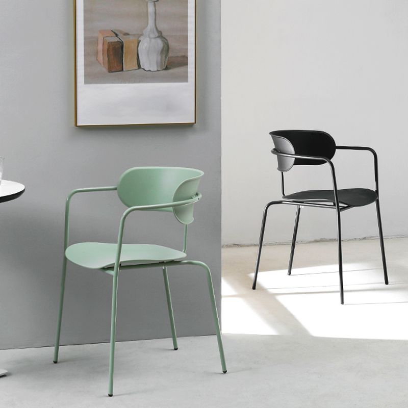 Modern Style Arm Chair Plastic Indoor Dining Chair for Living Room
