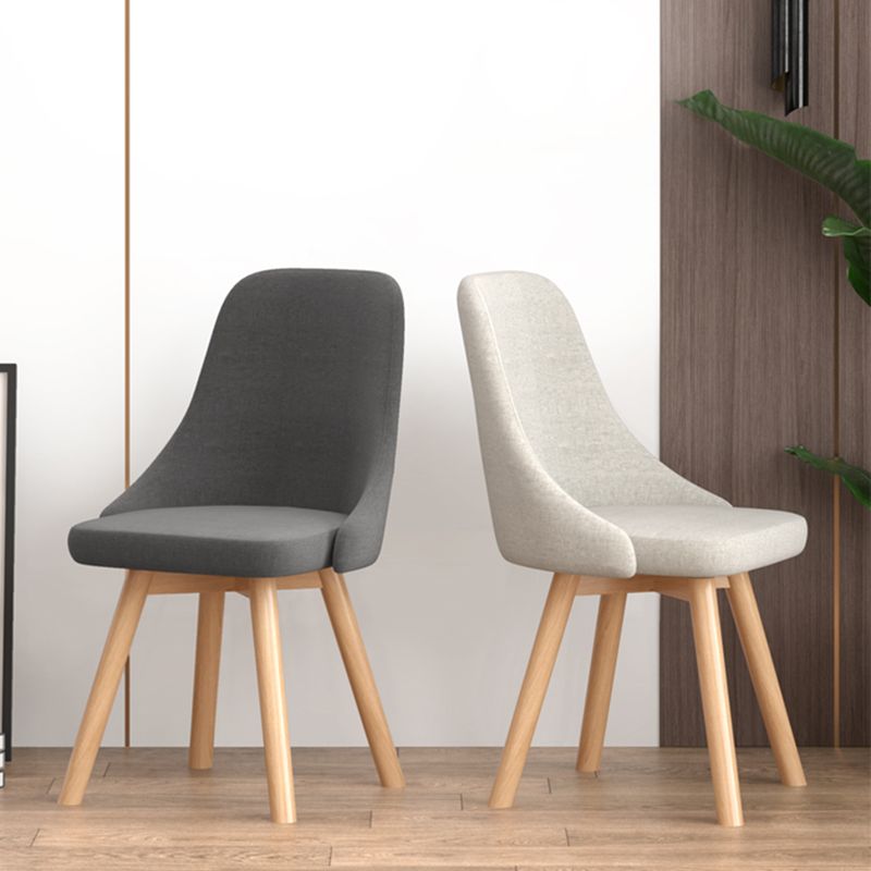 Solid Wood Dining Chair Modern Style Swivel Side Chair for Dining Room