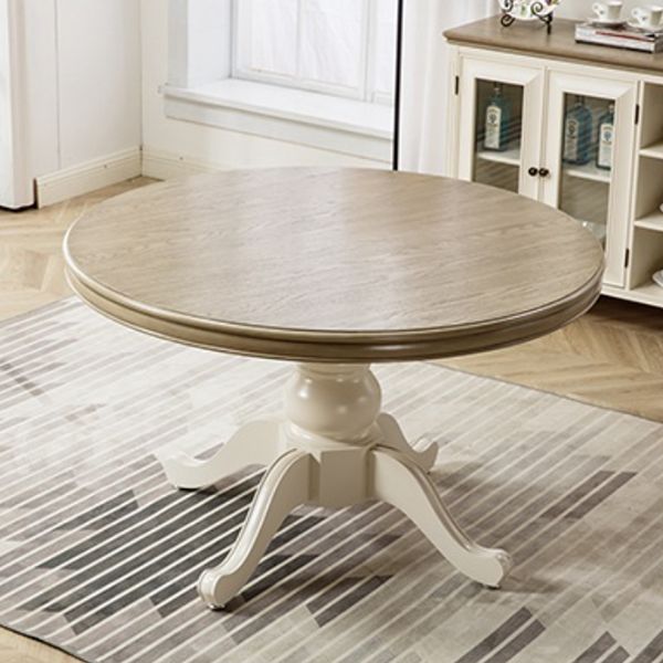 Solid Wood Round Dining Room Table Contemporary Dinner Room Kitchen Table