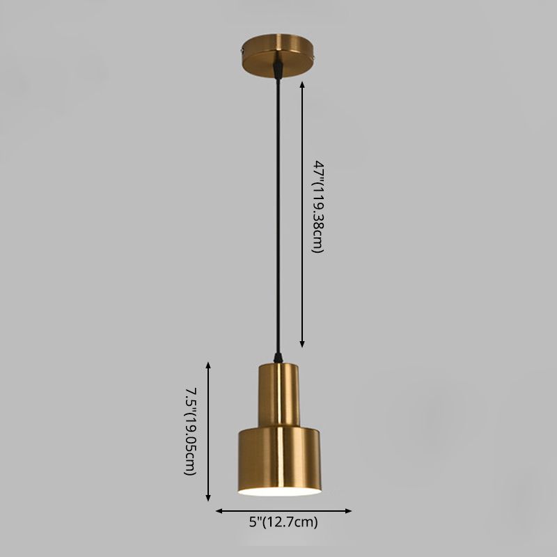 Kit de pendance de chambre à coucher ombragée Métal Métalliste style plafond suspendu en or