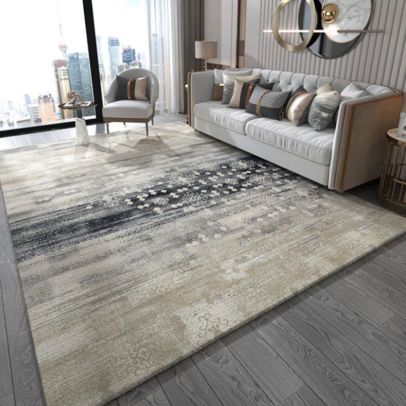 Light Pink Casual Carpet Polyester Line Carpet Washable Carpet for Living Room