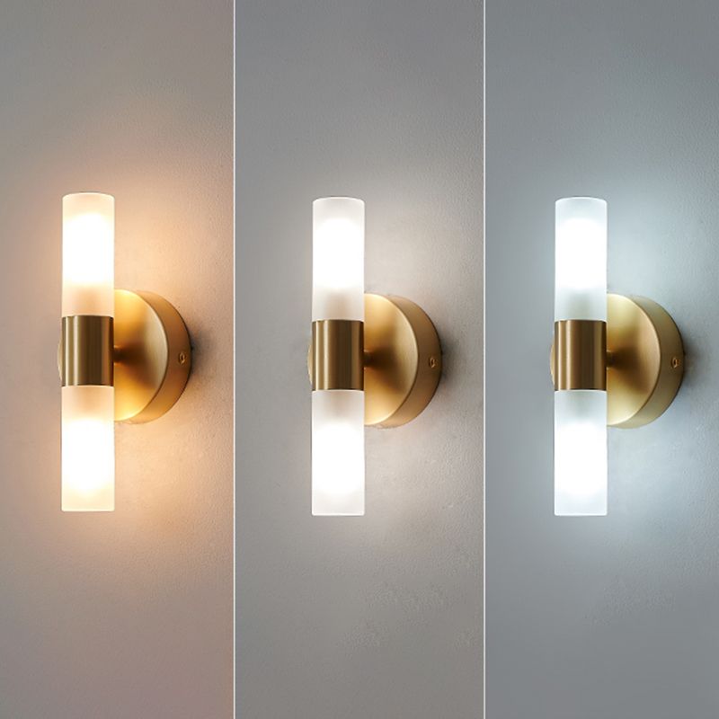 Modern Unique Shape Wall Mounted Light Sconce Light Fixture in Gold for Washroom