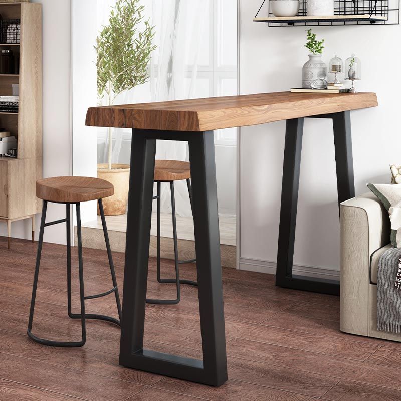 Living Room Solid Wood Counter Wine Table Sled Modern Natural Bar Height Pub Table