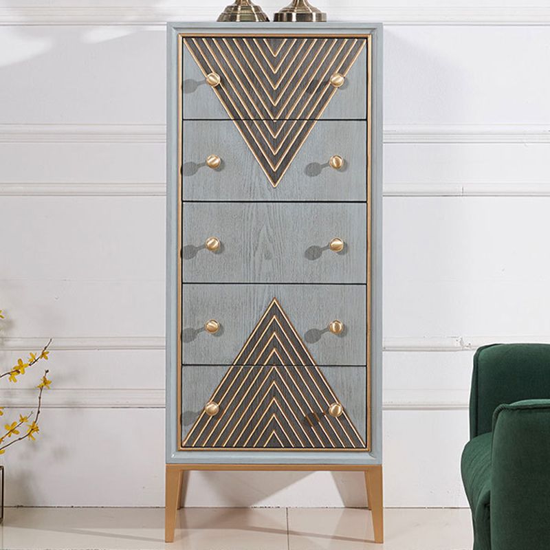 Classic Glam Lingerie Chest Vertical Wood Storage Chest for Bedroom