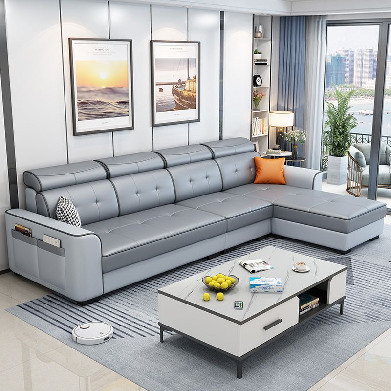 106.3"L x 57.09"W x 35.43"H Fabric Adjustable High Back Sectionals Sofa with Storage