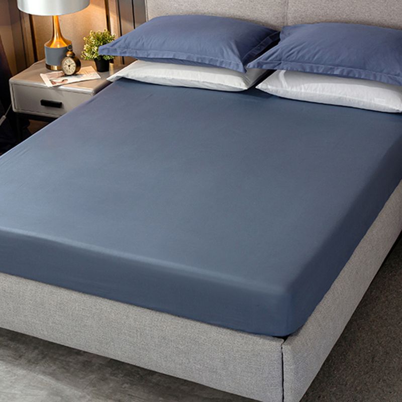 Fade Resistant Bed Sheet Solid Color One Piece Breathable Fitted Sheet