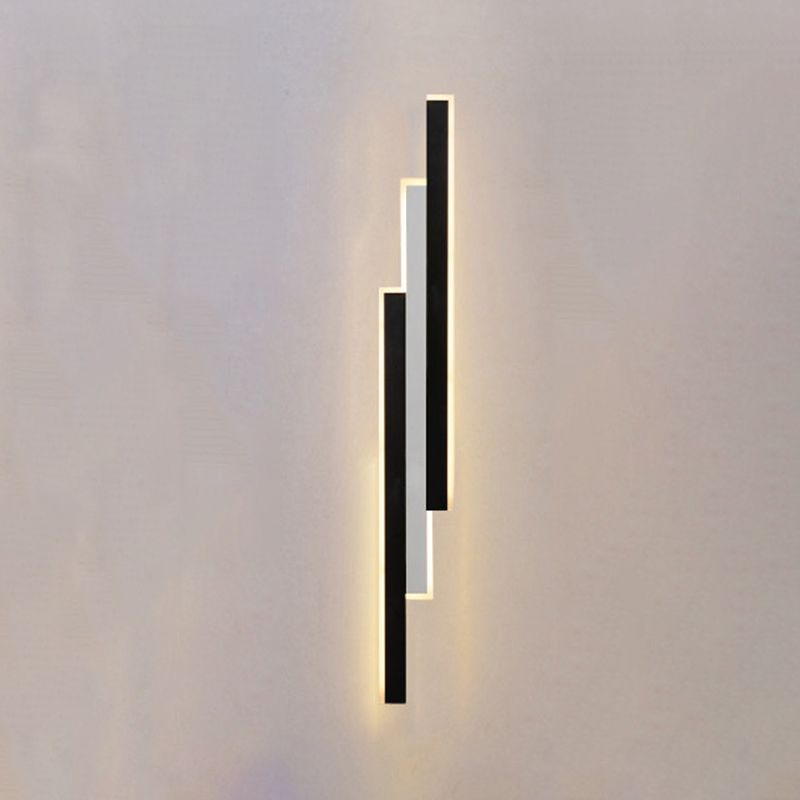 3 leichte lineare Wandleuchten moderne Wandleuchte Metallwandleuchten in Schwarz und Weiß