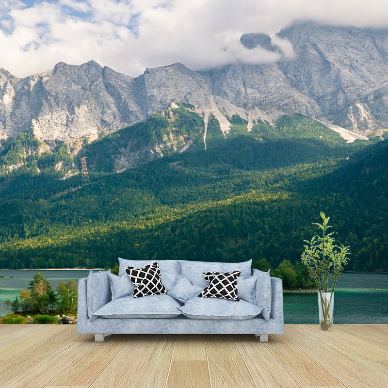 High Mountain View Mural Decal for Home Sitting Room Bedroom, Made to Measure