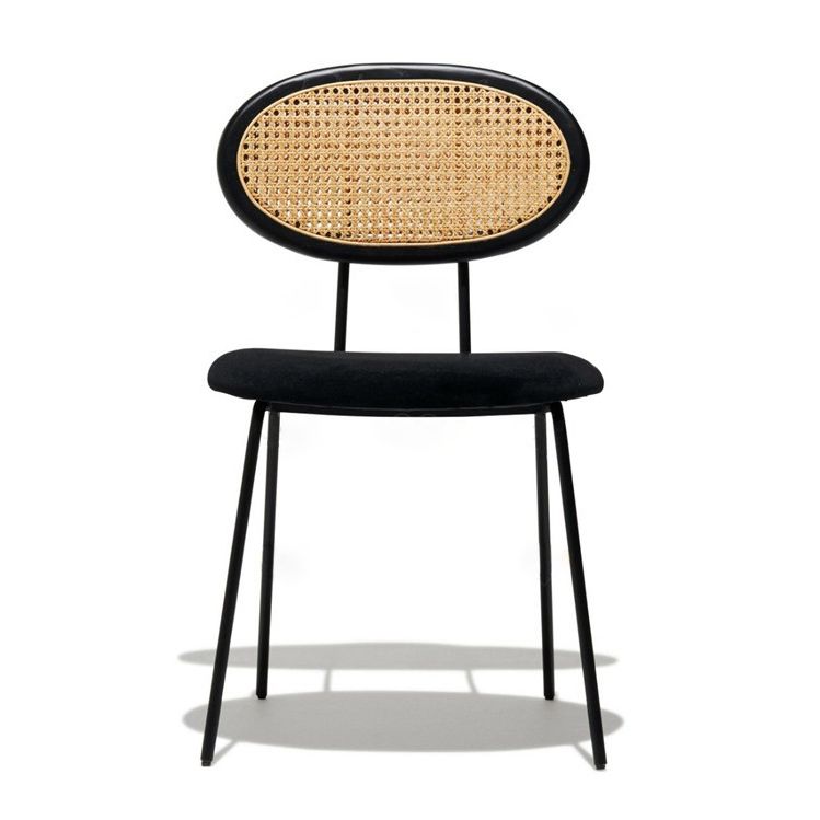 Nordic Style Armless Metal Dining Chairs Open Back Dining Side Chair for Home Use