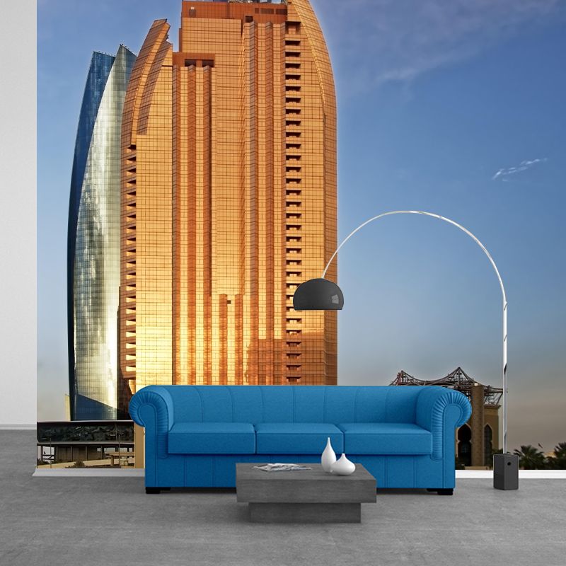 Contemporary Photography Style Building Mural Mildew Resistant for Wall Decor