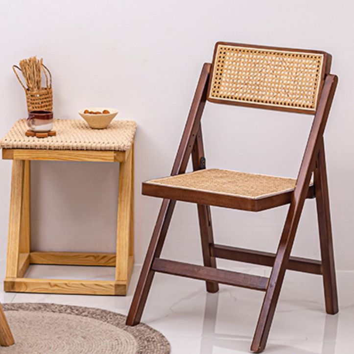 Minimalist Solid Wood Kitchen Dining Folding Side Chair Opening Back Folding Side Chair