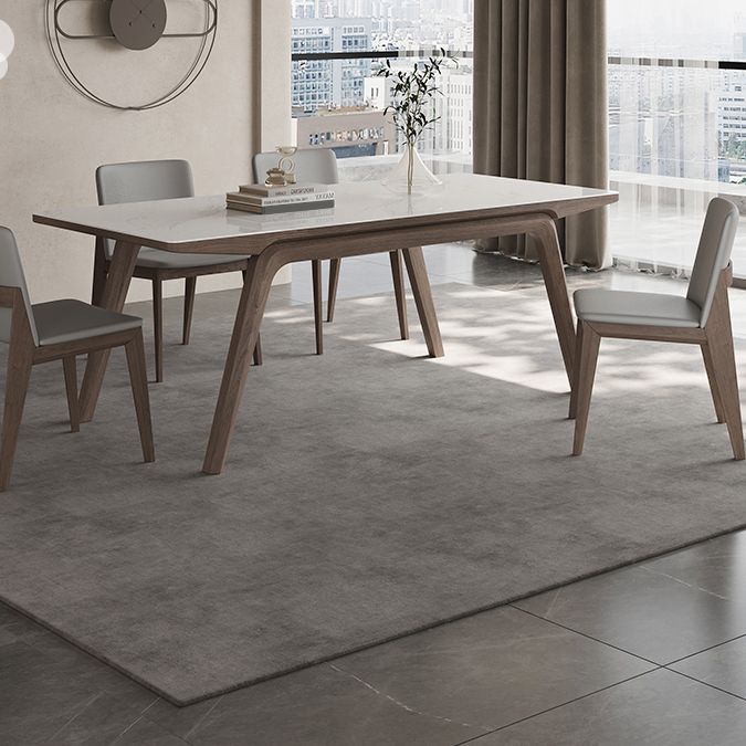 Modern 1/4/5/7 Pieces Dining Room Table Rectangle Stone Furniture in White