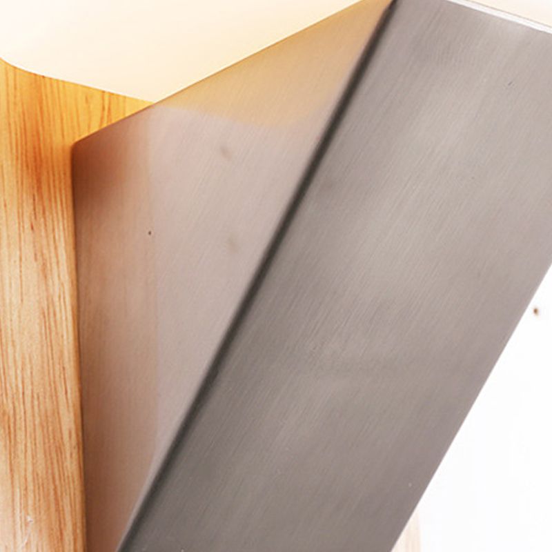 Modern Style Rectangle Sconce Light Fixtures Wood 1 Light Wall Mounted Lighting