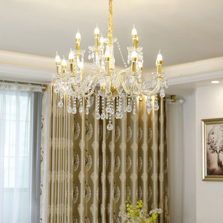 Kerze Kronleuchter Leuchte Traditionelle Kristallheizbeleuchtung für das Restaurant