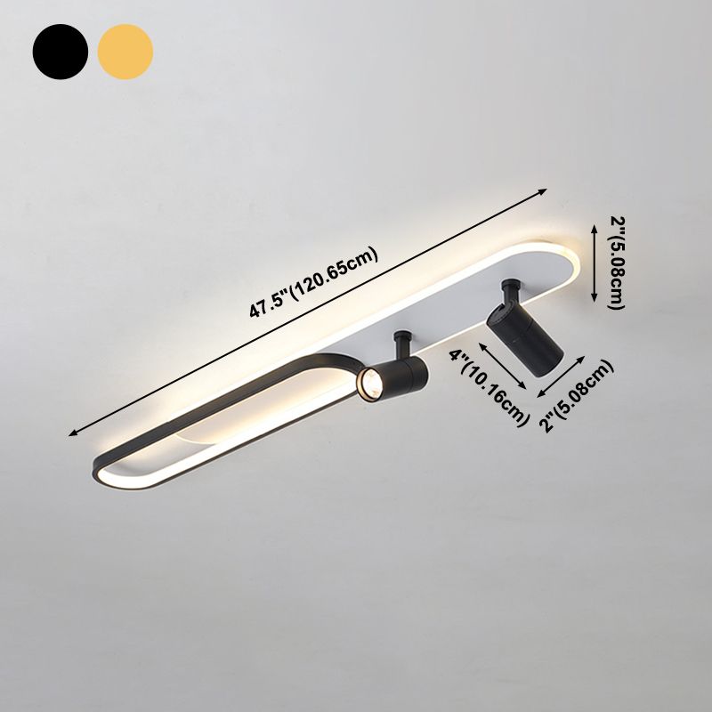 Eigentijdse LED-plafondlamp met inbouwverlichting voor woonkamer