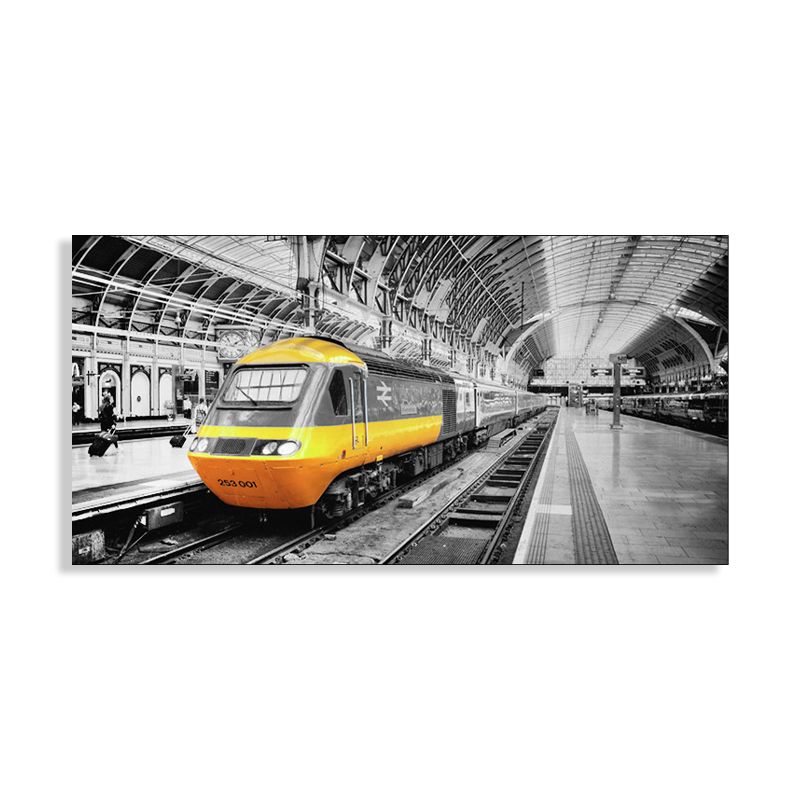 Vehicle Scene Canvas Art Print Textured Vintage Style for Girls Bedroom Painting