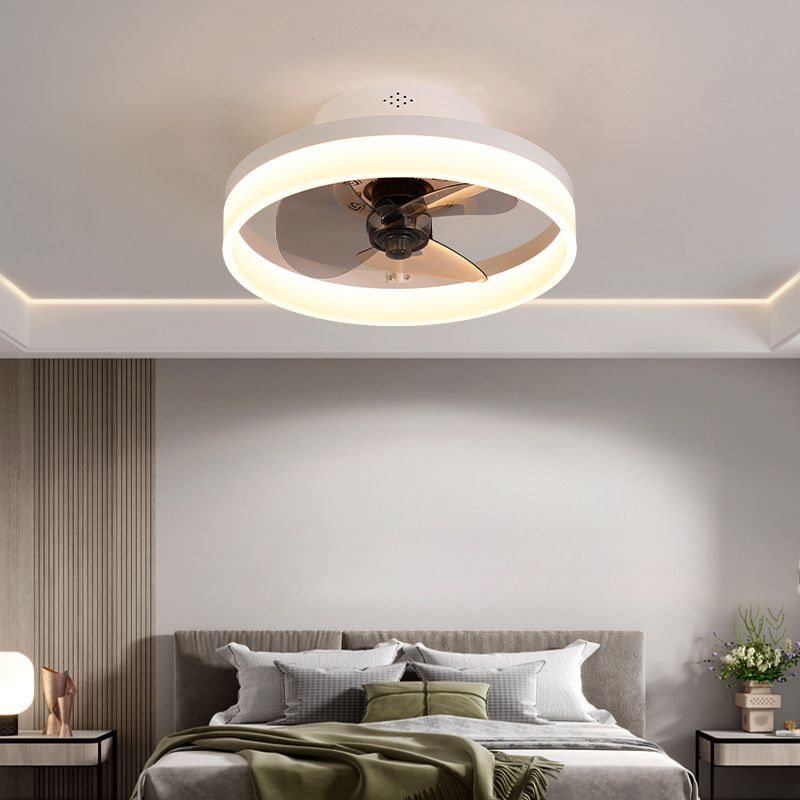 Modern Style Ceiling Fan Lighting Metal 1 Light Ceiling Fan Lamp for Bedroom