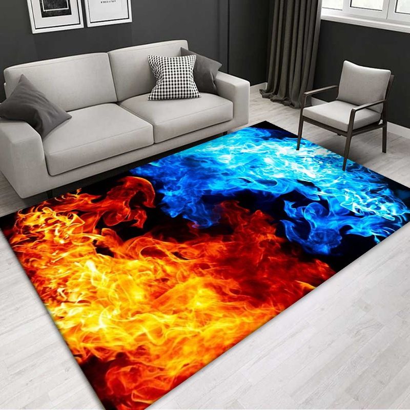 Modern Carpet Creative Abstract Pattern Carpet Polyester Area Rug with Non-Slip Backing