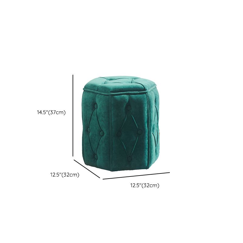 Orange Velvet Pouf Specialty Pouf Stain Resistant Indoor Pouf