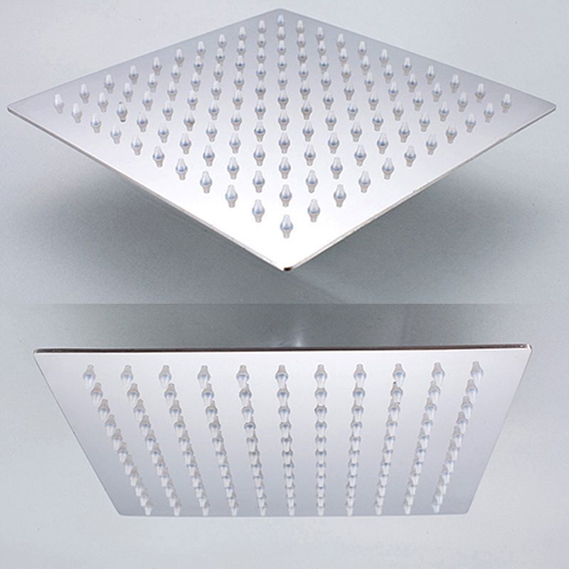 Stainless Steel Fixed Shower Head Modern Style Rain Fall Wall-Mount Showerhead