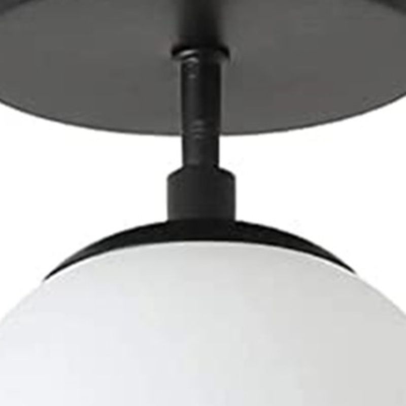 White Globe Shaded Ceiling Light Modernism Flush Mount Lighting for Foyer