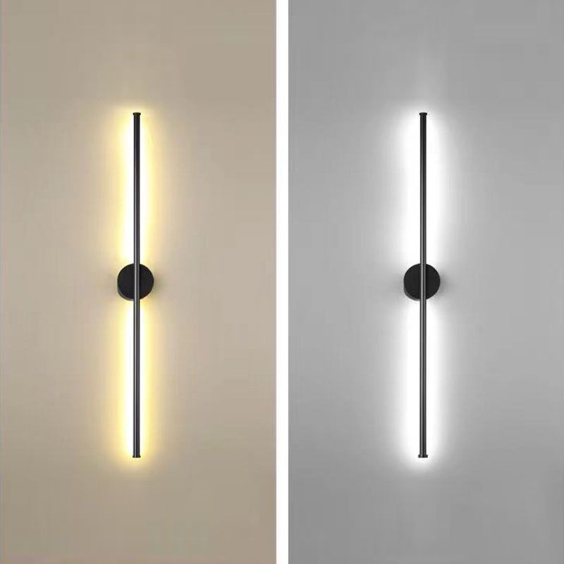 Simple Black Wall Sconce Light, Acrylic Linear Sconce Light Fixture for Bedroom