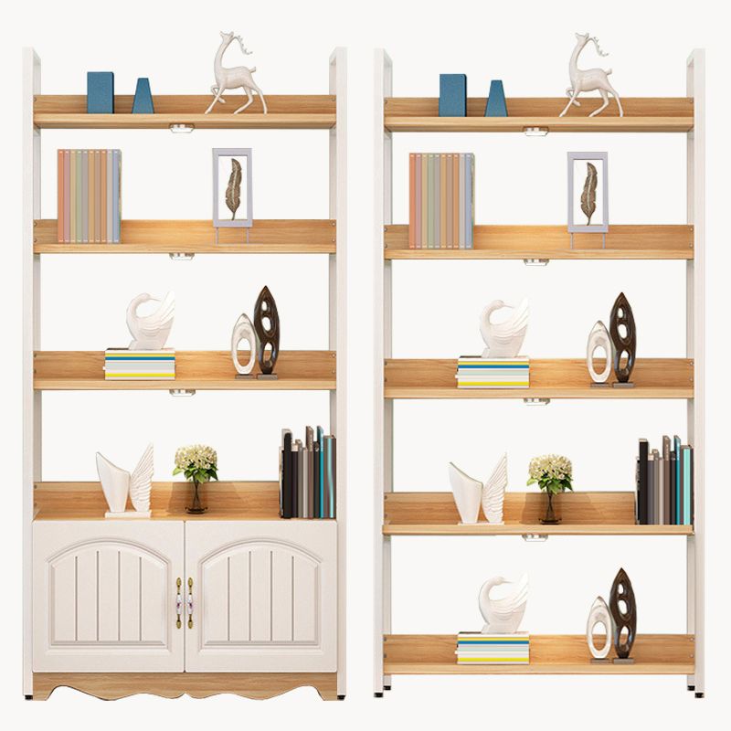 Modern Engineered Wood Bookshelf Etagere Open Shelf Vertical Bookcase