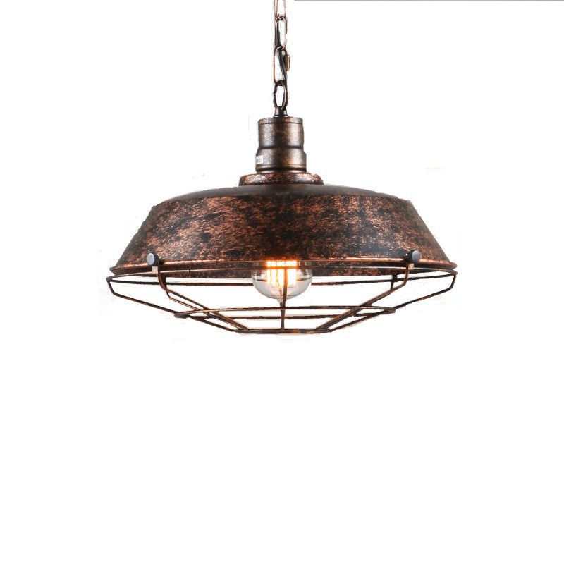Bowl Restaurant Hangende hanglamp Industrial Metal Rust Pendant Licht armatuur