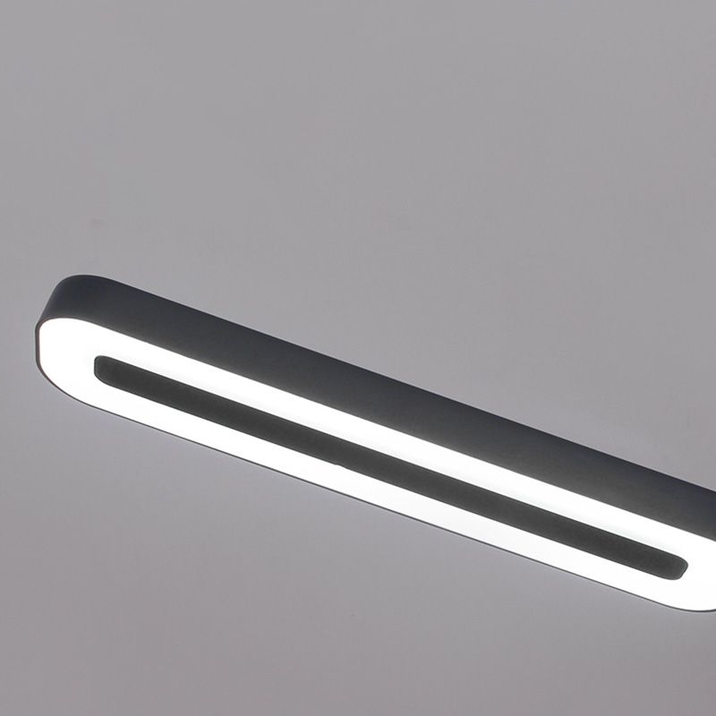 Modern Style Linear Night Table Lamp Metal 1 Light Nightstand Lamp