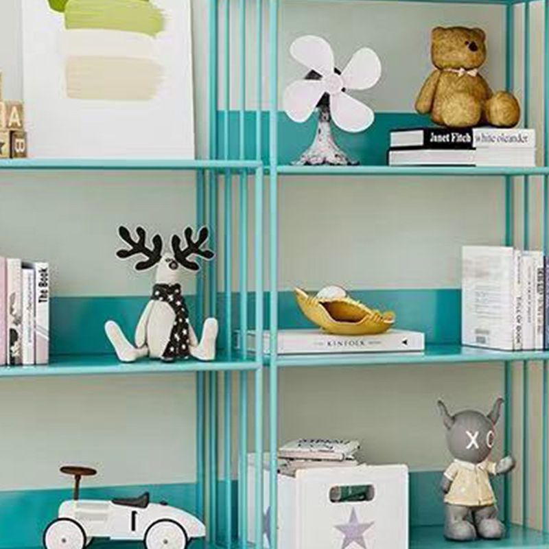 Scandinavian Metal Bookcase Standard Open Back Bookshelf with Shelves