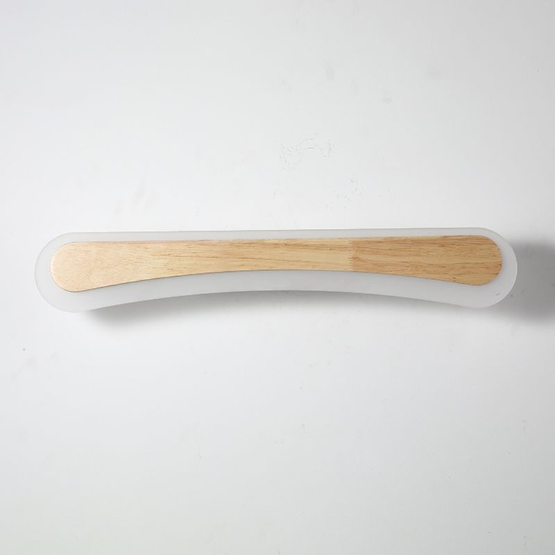 Iluminación de apliques de pared de madera Luz de montaje de pared LED simple para baño