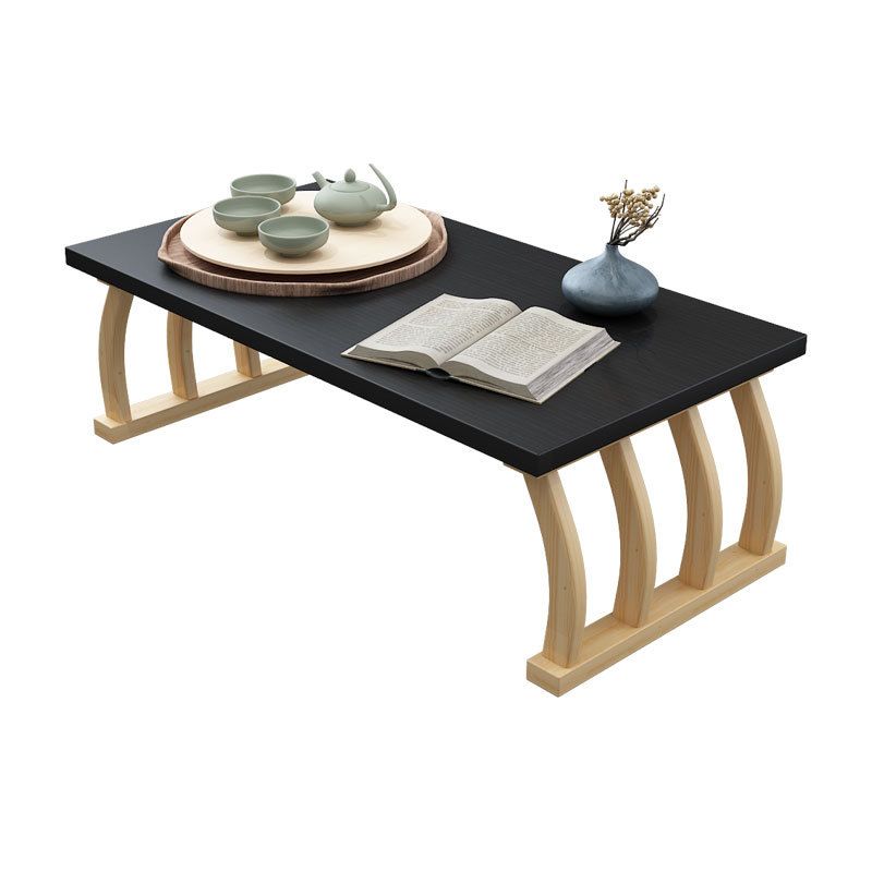 Nordic Rectangular Coffee Table 12.2-In Wooden Sled Cocktail Table