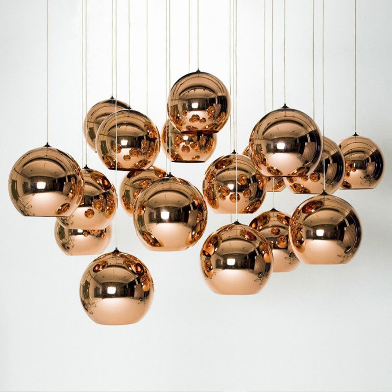 1 pendentif en verre léger Lalges de plafond moderne suspension de suspension sphérique moderne pour salle à manger