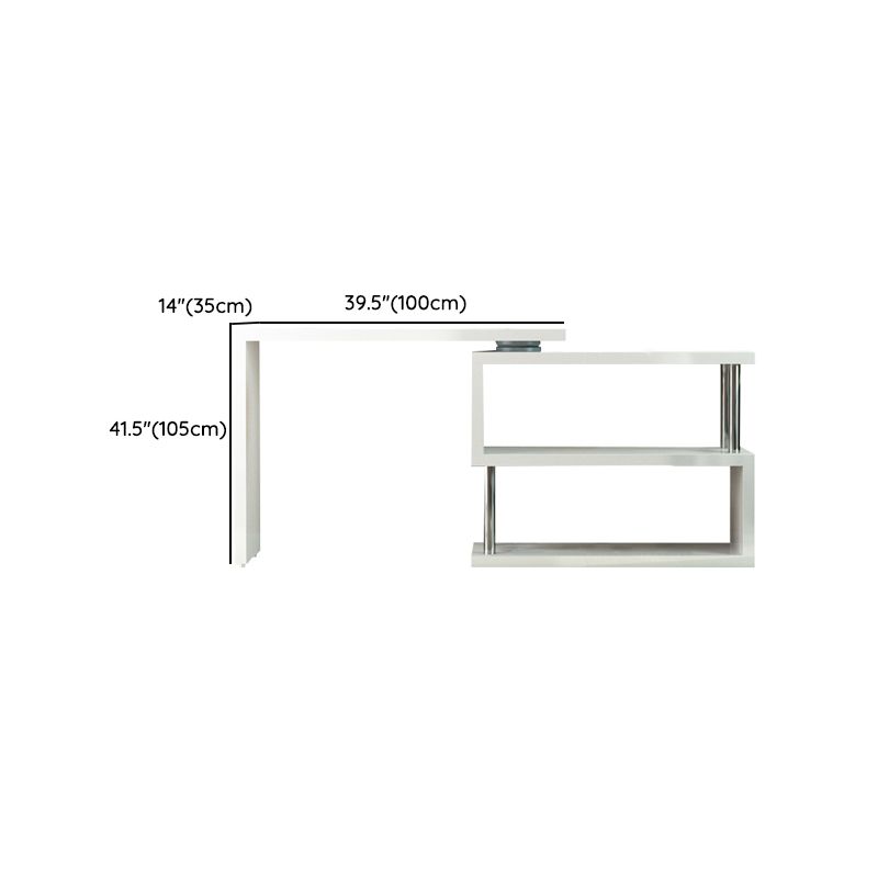 Chipboard Bar Table White Dining Table for Kitchen Living Room