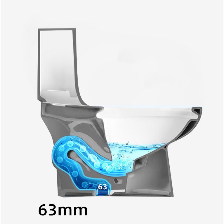 Contemporary Siphon Jet Flush Toilet Floor Mount One-Piece Toilet Urine Toilet